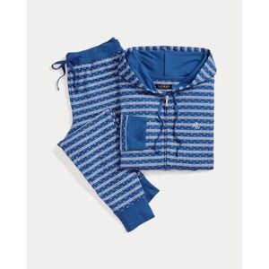 SOLD OUT Lauren Ralph Lauren XS Striped French Terry Jogger Sleep Set‎ EUC